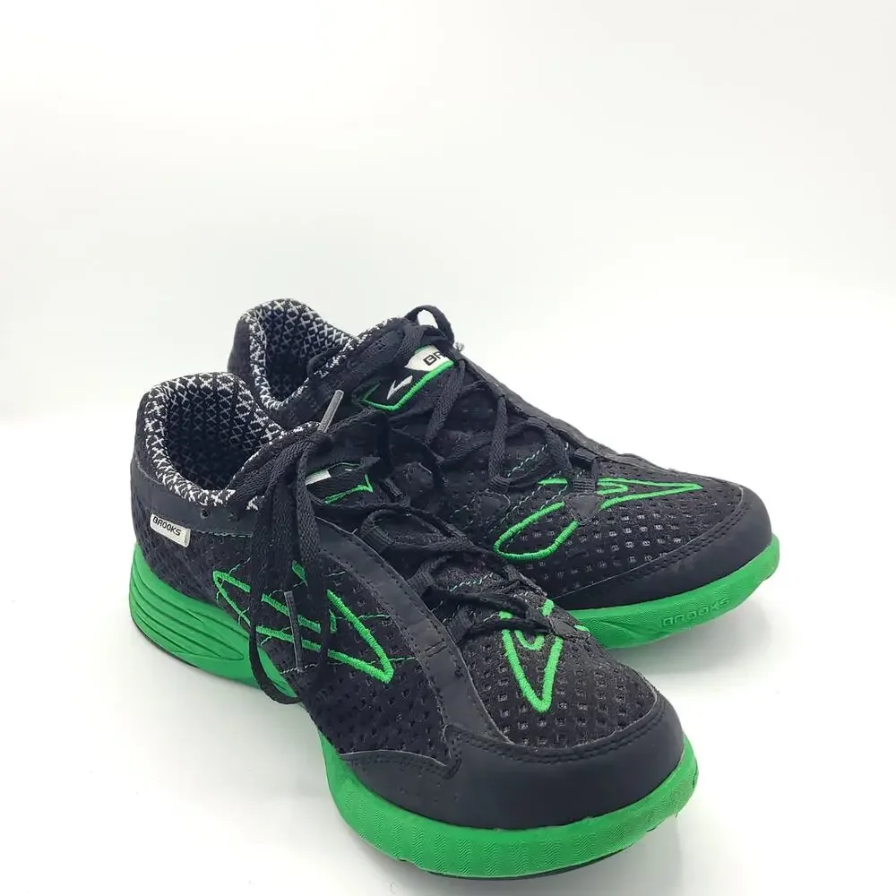 Brooks Green Silence Running Lightweight Black mens size 7.5